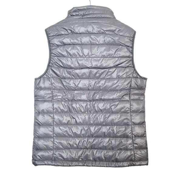 Vintage Blue Ocean Collection Puffer Vest Lightweight Liquid Gray Y2K Medium NEW - Picture 2 of 9